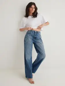 Trendyol Women Mid-Rise Light Fade Cotton Jeans