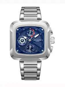 Lee Cooper Men Brass Dial & Stainless Steel Bracelet Style Straps Analogue Multi Function Watch LC08013.390