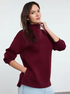 Trendyol Women High Neck Pullover Sweatshirt