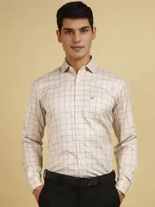 Allen Solly Men Slim Fit Spread Collar Checked Cotton Formal Shirt
