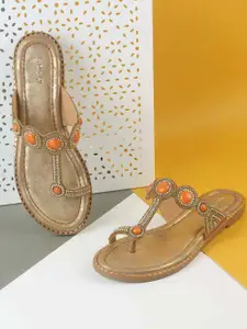 Mochi Women Embellished Block Gladiators