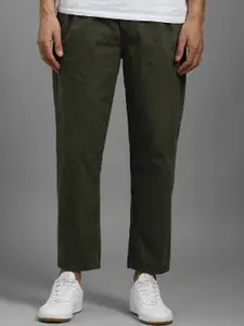 Louis Philippe Jeans Men Regular Fit Mid-Rise Pleated Trouser