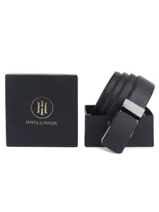 Hayes London Men Pack of 2 Leather Textured Reversible Formal Belt