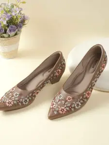 Mochi Embellished Wedge Pumps