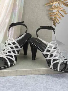 Metro Women Embellished Slim Peep Toes