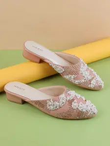 Mochi Women Embellished Comfort Sandals