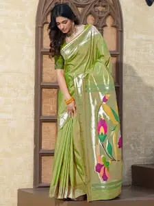 Satrani Ethnic Motifs Zari  Paithani Saree