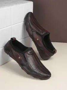 Mochi Men Textured Leather Driving Shoes