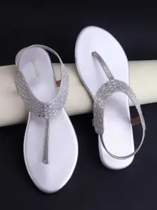 Anouk Women Embellished T-Strap Flats