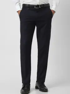 Van Heusen Men Slim Fit Mid-Rise Formal Trousers