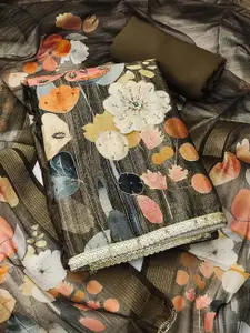 Maroosh Floral Embellished Unstitched Dress Material