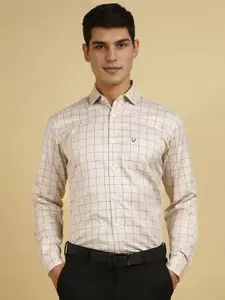 Allen Solly Men Slim Fit Spread Collar Checked Cotton Formal Shirt
