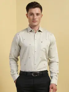 Allen Solly Men Slim Fit Spread Collar Conversational Printed Cotton Formal Shirt