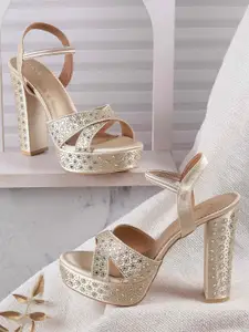 Mochi Embellished Block Peep Toes