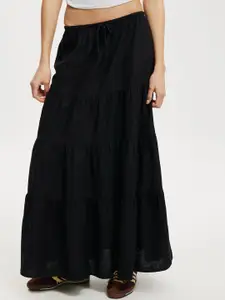 StyleCast x Revolte Maxi Flared Tiered Skirt