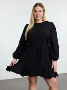 Trendyol Puff Sleeve Fit & Flare Dress