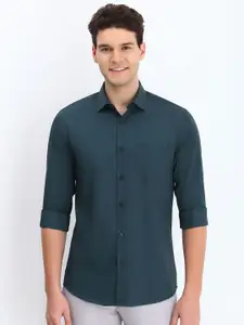 Allen Solly Men Slim Fit Spread Collar Solid Cotton Casual Shirt