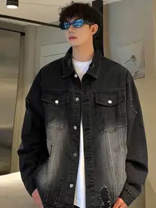 StyleCast Men Washed Lightweight Denim Jacket