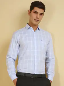 Allen Solly Men Slim Fit Spread Collar Checked Cotton Formal Shirt