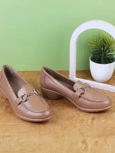 Mochi Women Slip-On Western Embellished Loafers