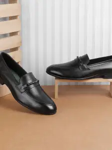 Metro Men Leather Slip On Formal Derbys Shoes