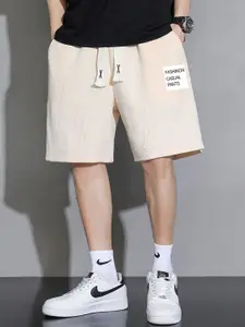 StyleCast x Revolte Men Loose Fit Typography Printed Shorts