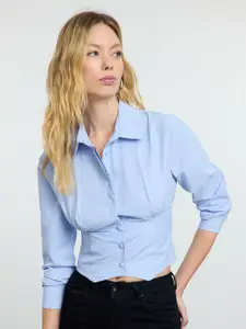 Trendyol Women Spread Collar Solid Casual Shirt