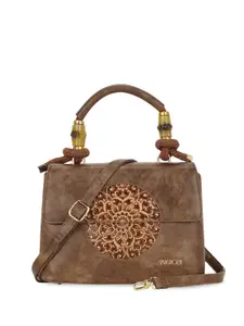 MAGNOLIA Embellished PU Structured Satchel