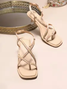 THE WHITE POLE Women Stylish Trending Slim Heel Sandal