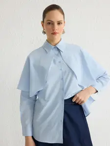 Trendyol Women Above the keyboard collar Solid Casual Shirt