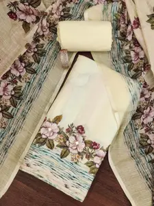 Maroosh Floral Embroidered Unstitched Dress Material