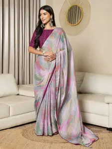 Saree mall Beads and Stones Poly Chiffon Ready to Wear Sarees