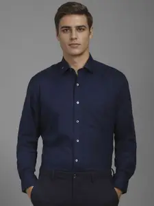 Luxure by Louis Philippe Men Classic Fit  Geometric Printed Cotton Formal Shirt