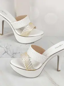 Metro Women Embellished Slim Heeled Pumps