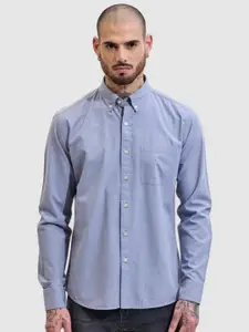 Snitch Men Smart Slim Fit Button-Down Collar Solid Cotton Casual Shirt