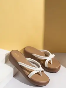 Inc 5 Striped Party Wedge Sandals