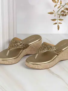 Mochi Embellished Wedge Pumps