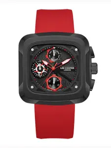 Lee Cooper Men Brass Dial & Straps Analogue Multi Function Watch LC08012.658