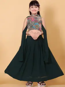 Kinjo Girls Embroidered Sequinned Ready to Wear Lehenga & Blouse With Dupatta