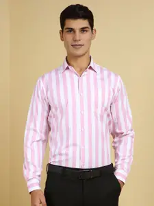 Allen Solly Men Slim Fit Spread Collar Vertical Striped Cotton Formal Shirt