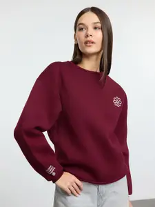 Trendyol Women Printed Cotton Sweatshirt