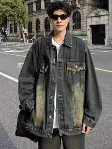 StyleCast Men Washed Lightweight Denim Jacket