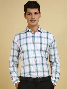 Allen Solly Men Slim Fit Spread Collar Tartan Checked Cotton Formal Shirt