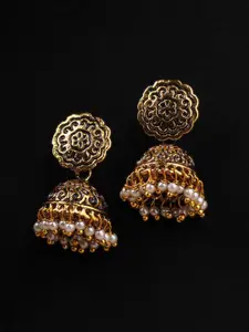 Adwitiya Collection Classic Jhumkas Earrings