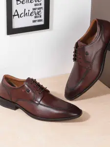 DAVINCHI Men Leather Lace-Ups Formal Derbys Shoes