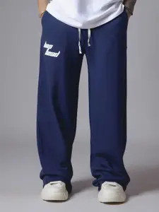 HOP HEAD Men Brand Logo Cotton Mid-Rise Track Pants