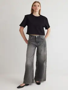 Trendyol Women Pure Cotton Low Distress Heavy Fade Jeans