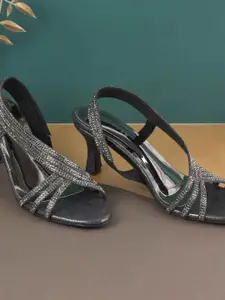 Metro Embellished Block Peep Toes