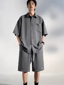 StyleCast x Revolte Short Sleeves Shirt With Shorts