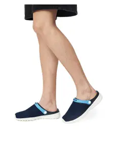 KazarMax Men Navy Blue Mesh Clogs